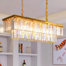 Axyaa Crystal Chandelier Pendant Light for Luxury Living Room and Dining Room