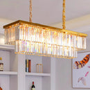 Axyaa Luxury Crystal Chandelier Dining Room Ceiling Light, Pendant Lamp for Living Room