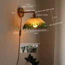 Axyaa Vintage Copper Glass Wall Sconce Indoor Bedside Light Fixture