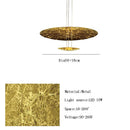 Axyaa Luxury Gold Disc Chandelier for Living Room & Dining Room