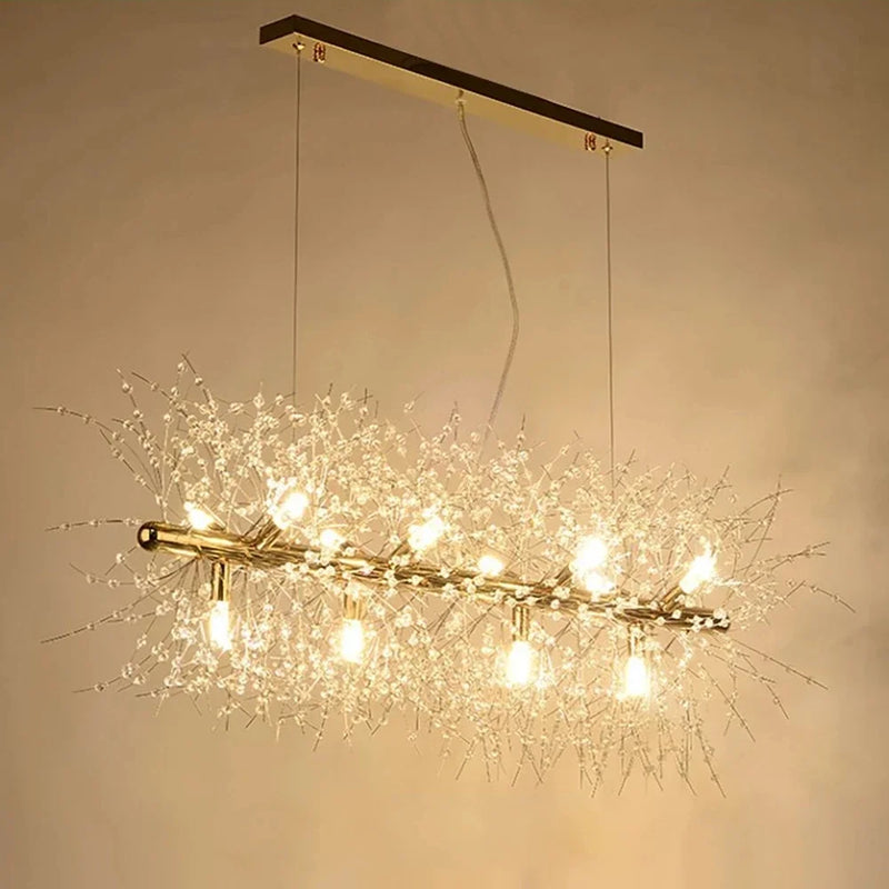 Axyaa Dandelion Chandelier LED Pendant Lamp for Dining Room and Bedroom