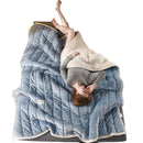 Axyaa Cozy Winter Double-sided Quilted Lamb Wool Blanket
