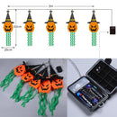 Halloween Glowing Pumpkin Ghosts Lights Set by Axyaa for Indoor and Outdoor Decor