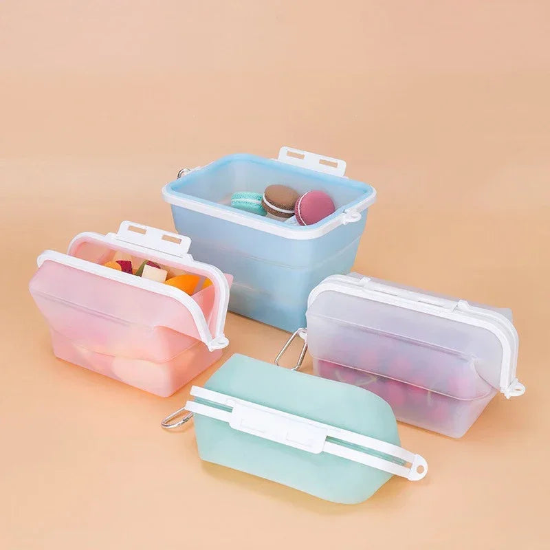 Axyaa Silicone Folding Lunch Box Storage Bag