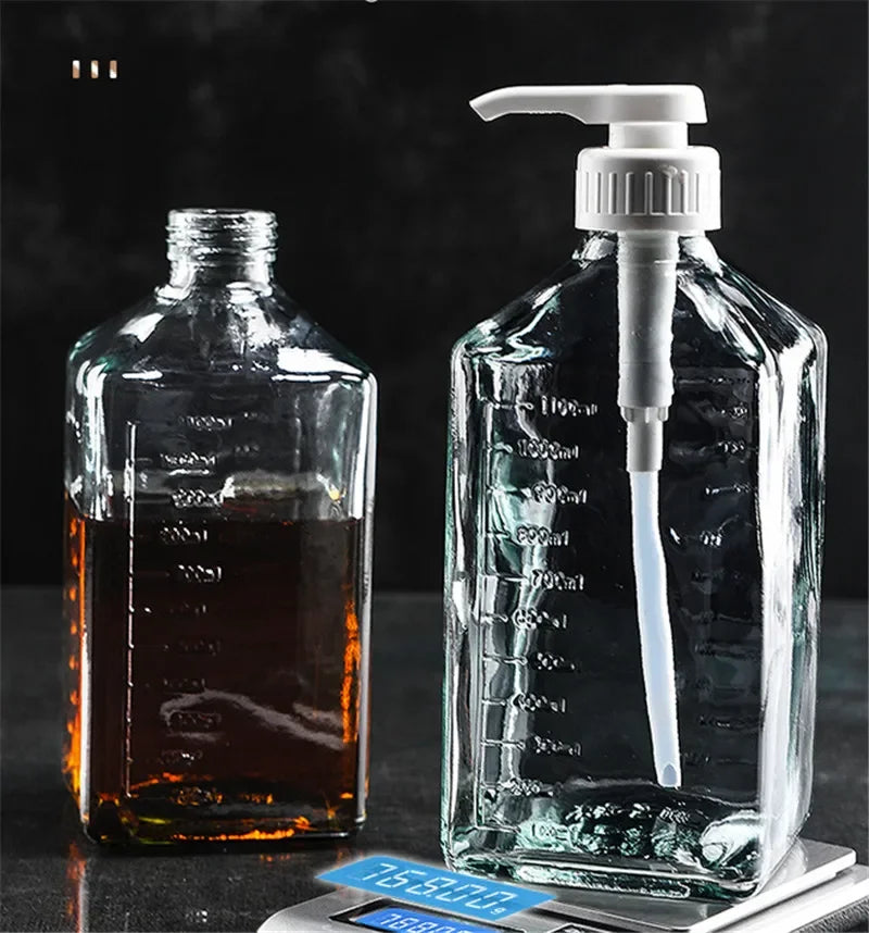 Axya Transparent Syrup Dispenser Pump Bottle Honey Jar Container