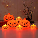 Axyaa LED Ghost Face Pumpkin Lantern for Festive Atmosphere GlowNotificationCenter