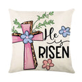 Easter Bunny Eggs Pillowcase 45x45cm Linen Pillow Covers, Axyaa Home Decor Brand