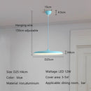 Axyaa Nordic LED Chandelier Macaron Saucer Bar Pendant Light for Living Bedroom
