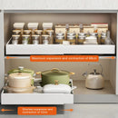 Axyaa Pull Out Cabinet Organizer Metal Stick Slide Kitchen Adjustable Shelves