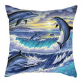 Axyaa Dolphin Pattern Pillowcase for Home Sofa Car Decoration