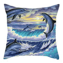 Axyaa Dolphin Pattern Pillowcase for Home Sofa Car Decoration