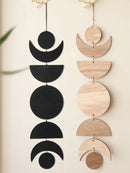 Moon Phase Wall Hanging Boho Decor for Living Room - Axyaa Craft Ornament