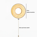 Axyaa Yellow Travertine Stone LED Wall Lamp with Pull Chain Switch