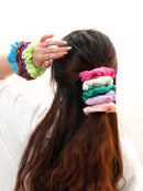 Axyaa Large Soft Hair Scrunchies Elastic Hair Ties Ponytail Holders
