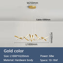 Axyaa Modern LED Chandelier Gold/Black Finish for Living Room, Bedroom, Study - AC110-260V