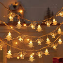 Axyaa LED Christmas Snowflake Star String Lights - Festive Home & Garden Decoration