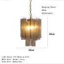 Axyaa Smokey Gray Glass Hanging Chandeliers for Dining Living Room Loft Bedroom