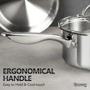 Axyaa Stainless Steel Soup Pot with Steamer Set - Stovetop Compatible