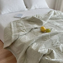 Axyaa Quilted Cotton Sand Washed Bed Cover - Cream Padded Sheets