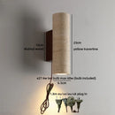 Axyaa Wood Yellow Stone Pull Chain Wall Light with Adjustable Wire, LED Indoor Bedroom Lamp