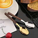 Axyaa Stainless Steel Wooden Handle Cutlery Set - Knife Fork Spoon Clamp