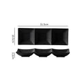 Axyaa Matte Ceramic Seasoning Dish 3 Grids Sushi Plate Molecular Cuisine Tableware