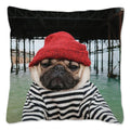 Axyaa Influencer Pug Cushion Cover - Funny Dog Home Decor Pillow Case
