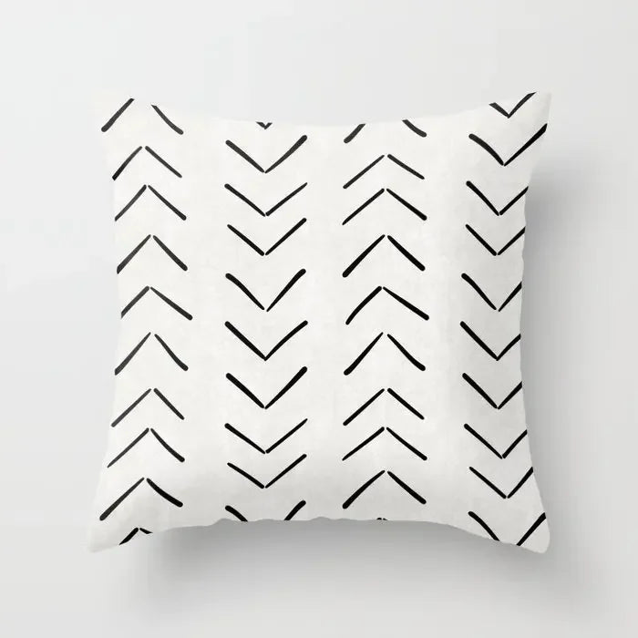 Axyaa Geometric Sunset Rainbow Pink Pillowcase