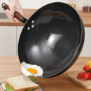 Axyaa 32cm Traditional Iron Wok Pan Non-stick High Quality Frying Cookware