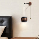 Axyaa Black Travertine Adjustable LED Wall Sconce Reading Lamp