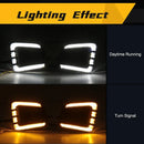 Axyaa LED DRL for Toyota Tundra 2014-2021: Daytime Running Lights with Turn Signal & Fog Lamp