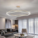 Axyaa Modern Minimalist LED Chandelier for Luxe Living Room & Bedroom
