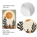 Axyaa Boho Abstract Geometric Leaves Sun Canvas Wall Art Home Decor