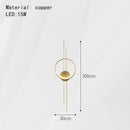 Axyaa Copper Strip LED Wall Lamp for Bedroom Living Room Staircase Lighting