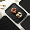 Axyaa Black Melamine Serving Tray | Non-Slip & Durable Tableware for Chinese Restaurant