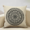 Axyaa Hamsa Cushion Cover, Mandala Sofa Pillow Case, 45x45cm