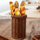 Axyaa Rattan Wicker Serving Baskets Set - 10 Styles for Bread, Fruit, Vegetables