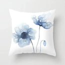 Blue Marble Geometric Cushion Cover 45x45cm for Home & Office Decor by Axyaa