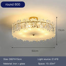 Axyaa Crystal Glass Ceiling Lamp for Cozy French-style Bedroom
