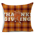 Axyaa Thanksgiving Pumpkin Ornaments Linen Throw Cushion Covers Home Decor