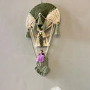 Axyaa Nordic Hot Air Balloon Macrame Tapestry for Boho Room Decor