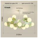 Axyaa Matcha Green Molecule LED Chandelier for Home Decor & Lighting