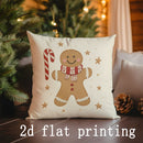 Axyaa Gingerbread Candy Cane Pillows - Sofa Bedroom Car Cushion Cover