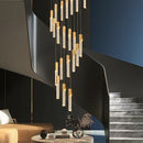 Axyaa Modern Crystal Chandeliers, Staircase Chandeliers, Living Room Lighting Fixtures