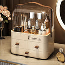 Axyaa Clear Makeup Organizer with Two Tier Storage and Brush Box