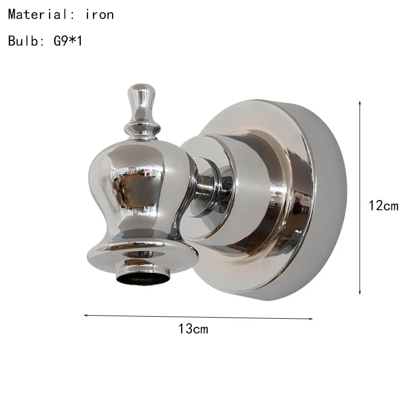 Axyaa Chrome Wall Light 3000K Sconce: Bedroom Stairs Parlor Hotel Art Deco