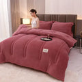 Axyaa Winter Lamb Velvet Quilt | Thick Double-faced Flannel & Velvet | Warm & Comfortable
