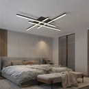 Axyaa Modern Black LED Ceiling Light 50cm 32W for Bedroom, Living Room, Office