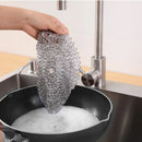 Axyaa Cast Iron & Stainless Steel Cleaner Brush Scrubber Pad Kitchen Gadget