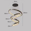 Axyaa Crystal Chandelier Stair Pendant Lamp Living Room Interior Lighting Home Decoration